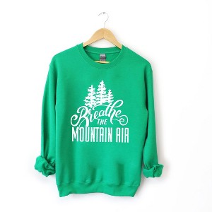 Simply Sage Market Women's Graphic Sweatshirt Breathe The Mountain Air - 1 of 3