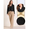 Allegra K Women Lapel Collar Cropped Long Sleeve Business Office Jacket Blazer - 2 of 4
