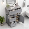 Hyleory Modern Bathroom Storage Cabinet with Drawer, Open Shelf & Adjustable Door Compartment - 2 of 4
