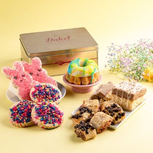 Dulcet Gift Baskets Easter Cookies Gift Baskets, Gourmet Food Gifts for Family Members, Siblings, Spouse, Manager, Friends, Coworkers & Neighbors - 1 of 4