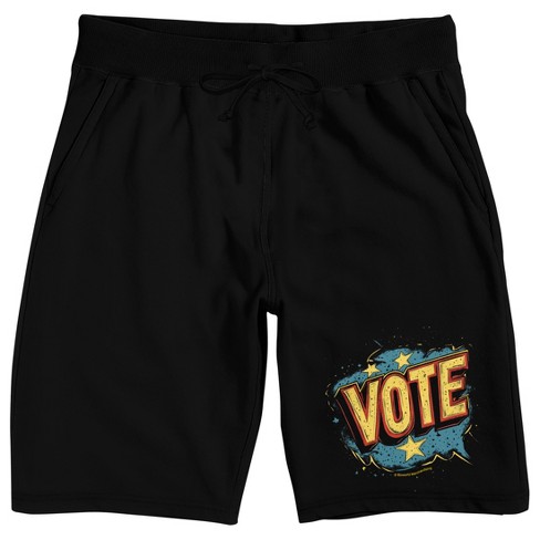 "Vote" Election Season Men's Black Sleep Pajama Shorts - image 1 of 3