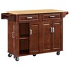 PAGED 54 inch Portable Wooden Dining Room Cabinet Large Capacity with 3 drawers Drop-Leaf Table Spice Rack & Towel Rack for Small Spaces - 3 of 4