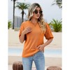 Women's Round Neck Short Sleeve Sweater Summer Casual Puff Sleeve Pullover Knit Top - 4 of 4
