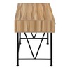 NicBex 48" Transitional Computer Desk with 3 Storage Drawers Wood-Look & Black Metal Legs for Home Office, Laptop/Work - 4 of 4