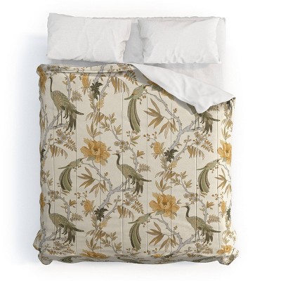 Deny Designs 3pc King Iveta Abolina Peacock Garden Comforter and Sham Set