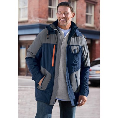 KingSize Colorblock Tech Parka - L, Black Cobalt — фото 3