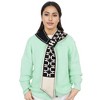 Alilang Skinny Knitted Scarf Letter Animal Pattern Pull-Through Design Winter Neckerchief Scarf for Women - 4 of 4