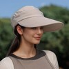 Anna-Kaci Women's Sporty Wide Brim Sun Visor Hat with Adjustable Back Strap Lightweight UV Protection Cap for Outdoor Activities - 2 of 4