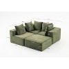 Grungis Comfy Corduroy Sofa Couch with 4 Seaters,Magic Cube Sofa with Modular Configuration,U Shape Sectional Sofa for Living Room Furniture - 3 of 4