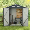 Costway 6.3' x 3.5' Outdoor Storage Shed with Base Floor 4 Vents Waterproof & Windproof - 4 of 4