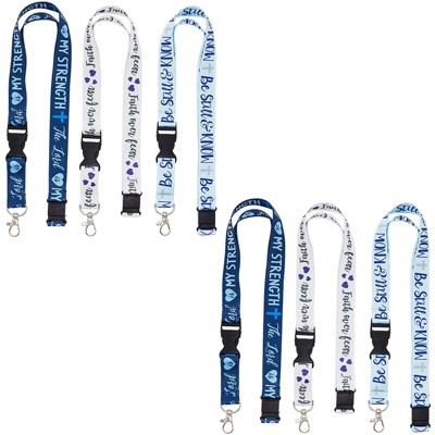 Religious Id Badge Holder, Hall Pass Lanyards (6 Pack), 3 Designs : Target