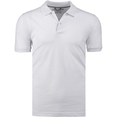 Marquis Men's White Slim Fit Jersey Polo Shirt, Size - Medium : Target