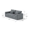 SKRAN Modern 3 Seater Lounge Sofa Upholstered with Compressed Cushions and Detachable Cover,Ergonomic Design Sofa for Living Room,Small Spaces - 3 of 4