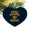 Central Oklahoma Bronchos Logo Heart Love Wood Christmas Tree Holiday Ornament - 2 of 3