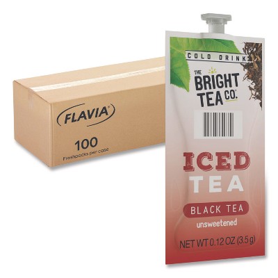 Flavia the Bright Tea Co. Unsweetened Iced Black Tea Freshpack - Case of 100 - 0.12 Oz