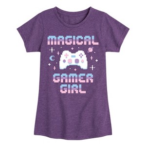 Girls' - Instant Message - Magical Gamer Girl Fitted Short Sleeve Graphic T-Shirt - 1 of 4