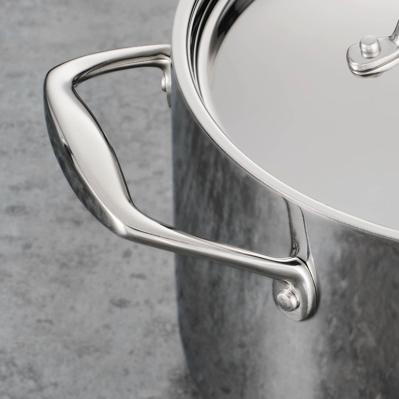 Tramontina Gourmet Tri-Ply Clad Induction-Ready Stainless Steel 5 QT. Covered Dutch Oven, 4 of 9