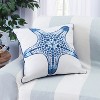 RightSide Designs Blue Starfish Embroidered Indoor/Outdoor Throw Pillow - 4 of 4