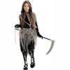 Joyfy Girls' Halloween Grim Reaper Costume Suits, Dress with Gloves and Tights Glow in the Dark, Halloween Costume for Cosplay Dress Up Party, S - 4 of 4