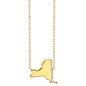Footnotes State Pendant - Gold, Women