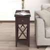 GDFStudio Gabriel Modern 2-Drawer End Table with Flip Top and Lower Shelf - 2 of 4