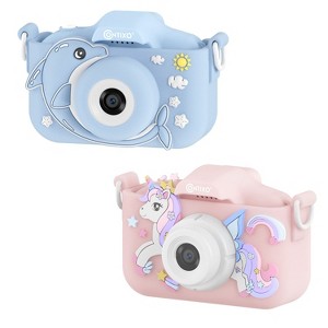 Contixo KC3 Kids Camera 2-Pack – 1080p, Dual Lens, 2" Screen, 16GB Cards, Rechargeable, Fun Silicone Covers - 1 of 1