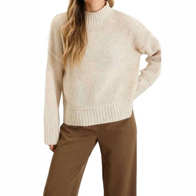 Women's Mock Neck Knit Sweater - Blu Pepper