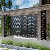 Wooakway 47" x 72" Black Metal Garden Trellis Privacy Screen Indoor Outdoor Room Divider Lattice Panel - 4 of 4