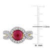 EVERLY JEWELRY |Yellow Plated Sterling Silver 3 1/2 CT TGW Created Ruby Created White Sapphire Fashion Ring - 4 of 4