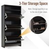 Kumasinova Shoe Cabinet with 3-Flip Drawers and Open Shelf Farmhouse Shoe Storage Cabinet with Handles,Shoe Rack Organizer for Entryway,Hallway - 4 of 4