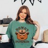Simply Sage Market Women's Howdy Pumpkin Hat Short Sleeve Garment Dyed Tee - 2 of 2