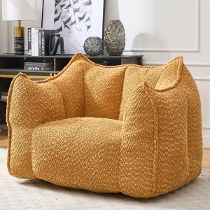 CAVINAS Chenille Fabric Bean Bag Chair with Armrest,Soft Bean Bag Couch,Accent Chairs for Living Room - 1 of 4