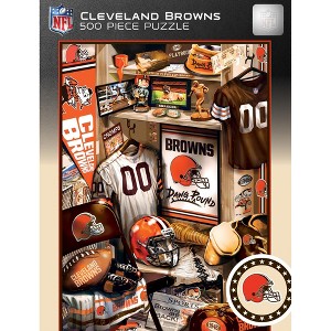 MasterPieces 500 Piece Puzzle - Cleveland Browns Locker Room - 15"x21" - 1 of 4