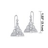 Slickblue Women's Drop Earrings, Oak Ash Thorn with Moonstone, Sterling Silver Trinity Knot, 1.22 Inch - 2 of 4