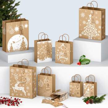 Presence Christmas Kraft Paper Gift Bag