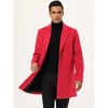 Lars Amadeus Men's Slim Fit Winter Notched Lapel Single Breasted Long Jacket Overcoat - 2 of 4