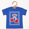 The Juniper Shop Patriotic Cherries Checkered Toddler Short Sleeve Tee - 2 of 4