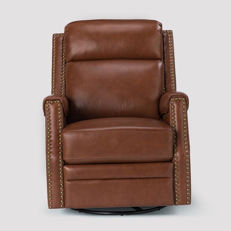 Hieronymus Genuine Leather Power Rocking Recliner with Tufted Design | ARTFUL LIVING DESIGN, 1 of 12