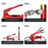 Steel 20 ton Porta power kit, portable hydraulic jack (with 1.43-meter oil pipe), car frame repair tool (with storage box) - 4 of 4
