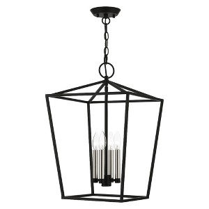 Livex Lighting Devone 4 - Light Chandelier in  Black/Brushed Nickel - 1 of 4