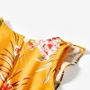 PATPAT Family Matching Mommy and Me Floral  Strap Midi Dresses and Splicing Short-sleeve T-shirts Sets - 4 of 4