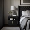NicBex Nightstand with Charging Station Smart LED Nightstand with Adjustable 3 Lights Bedside End Table with 2 Drawers - 3 of 4
