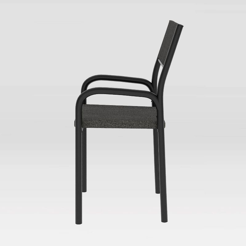 Metal Frame Office Visiting Chair Black - Techni Mobili, 3 of 10