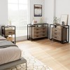 Whizmax Chests of Drawers, Sideboard for Living Room, Dining Room, Bedroom Tempered Glass Top Kitchen Storage Cabinet-Rustic Brown - 4 of 4