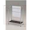 Kings Brand Furniture - Chrome Freestanding Bathroom Towel Rack Stand with Shelf for Bath Towels, Hand Towels & Washcloths - 4 of 4