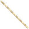 Black Bow Jewelry 7.5mm 14K Yellow Gold Solid Fancy Link Chain Bracelet, 8 Inch - 2 of 3