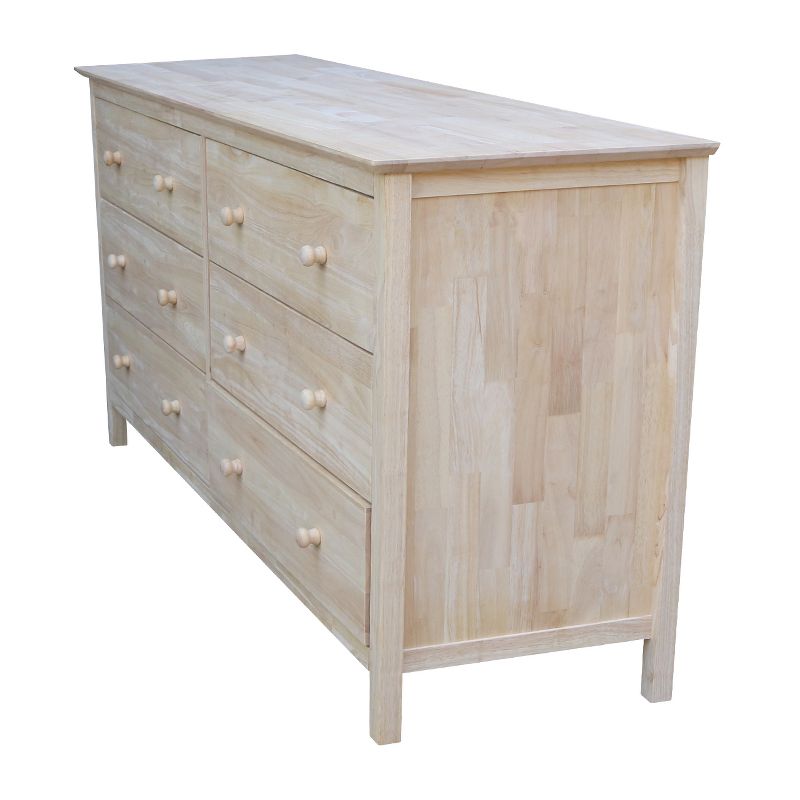 Dresser with 6 Drawers Unfinished - International Concepts, 4 of 14