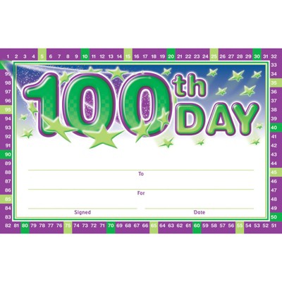 North Star Teacher Resources 100th Day Anytime Awards, 36 Count (Case of 6)
