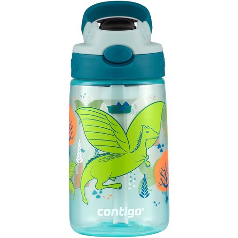 Contigo Kid's 14 oz AutoSpout Straw Water Bottle - Unicorns/Juniper Eggplant
