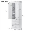 Tramull 3-Drawer Tall Storage Cabinet for Bathroom & Office, Adjustable Shelf, Sturdy MDF, Easy Assembly - 2 of 4